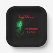 Biker Billy Halloween Skeleton Black & Red Pappteller (Vorderseite)