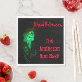 Biker Billy Halloween Skeleton Black & Red Serviette (Beispiel)