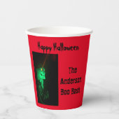 Biker Billy Halloween Skeleton Blood Red Pappbecher (Vorderseite)