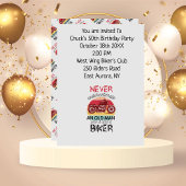 Biker Birthday Party Old Man Joke Einladung