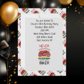 Biker Birthday Party Old Man Joke Einladung