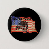 Biker bis zum Ende Schädel USA Flag Kunst Button (Vorderseite)