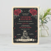 Biker bis zum Tarot Hochzeit Einladung (Stehend Vorderseite)