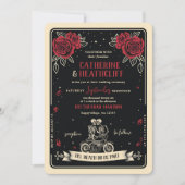 Biker bis zum Tarot Hochzeit Einladung (Vorderseite)