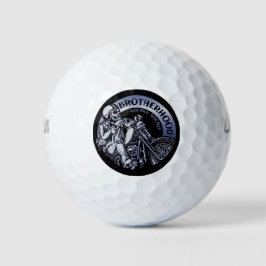 Biker Brotherhood Black Golfball