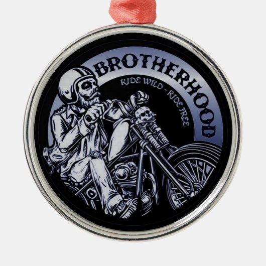 Biker Brotherhood Black Ornament Aus Metall (Vorne)