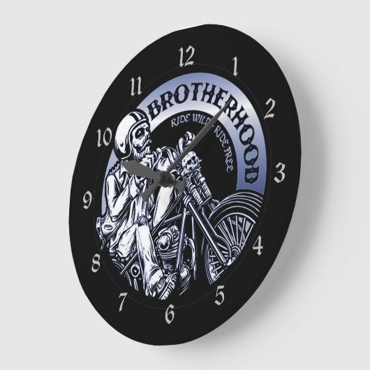 Biker-Bruderschaft Große Wanduhr (Winkel)