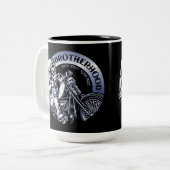 Biker-Bruderschaft Zweifarbige Tasse (Vorderseite Links)