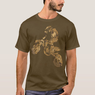 Biker Camouflage Dirt Bike Motorrad Motocross T-Shirt