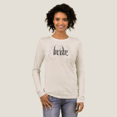 Biker Chic Bride Hand Letter Wedding Probe Tri-Blend Shirt (Volle Vorderseite)
