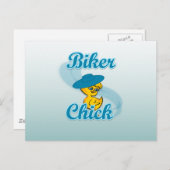 Biker Chick #3 Postkarte (Vorne/Hinten)