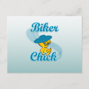 Biker Chick #3 Postkarte