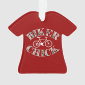 Biker Chick Bike Ornament (Vorderseite)