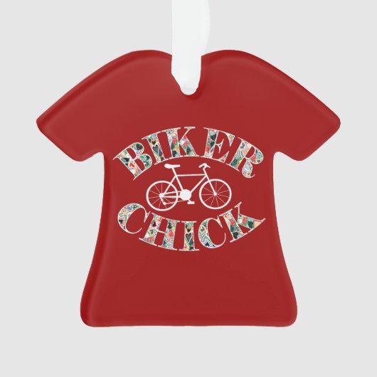 Biker Chick Bike Ornament (Vorderseite)