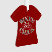 Biker Chick Bike Ornament (Vorderseite)
