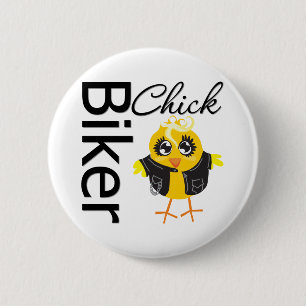 Biker Chick Button