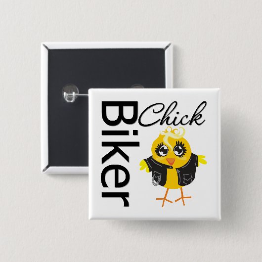 Biker Chick Button (Vorne & Hinten)
