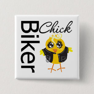 Biker Chick Button