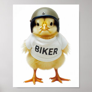 Biker-Chick-Frauen Motorradfahrerin Girl Power GRL Poster