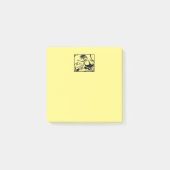 Biker Chick gelbe Notizblöcke Post-it Klebezettel (Vorderseite)