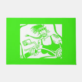 Biker Chick green Doormat Fußmatte (Vorderseite)