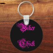 Biker Chick Keyring Schlüsselanhänger (Vorderseite)