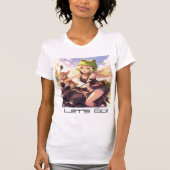 Biker Chick - Lass uns gehen! T-Shirt (Vorderseite)