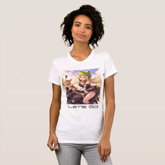 Biker Chick - Lass uns gehen! T-Shirt (Vorne ganz)