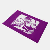 Biker Chick lila Doormat Fußmatte (Schrägansicht)