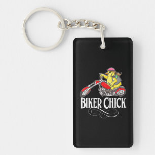 Biker Chick Motorrad Frauen Schlüsselanhänger