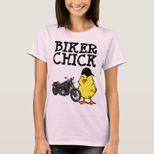BIKER CHICK, Motorrad-T - Shirt für Ladys (Vorderseite)