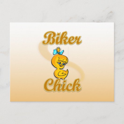 Biker Chick Postkarte (Vorderseite)