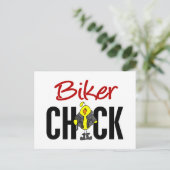 Biker Chick Postkarte (Stehend Vorderseite)