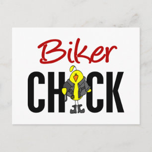 Biker Chick Postkarte