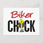 Biker Chick Postkarte (Vorderseite)