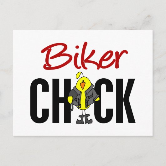 Biker Chick Postkarte (Vorderseite)