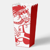 Biker Chick Rot Popcorn Box Geschenkschachtel (Vorderseite)