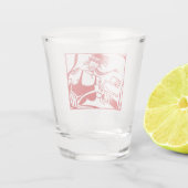 Biker-Chick-Rotschussglas Schnapsglas (Rückseite)