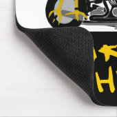 BIKER CHICK sitzt auf ihrem Motorrad Mousepad (Ecke)