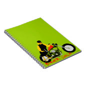 BIKER CHICK sitzt auf ihrem Motorrad Notizblock (Rechte Seite)