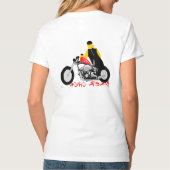 BIKER CHICK sitzt auf ihrem Motorrad T-Shirt (Rückseite)