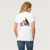 BIKER CHICK sitzt auf ihrem Motorrad T-Shirt (Rückseite Vollansicht)