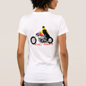 BIKER CHICK sitzt auf ihrem Motorrad T-Shirt (Rückseite)