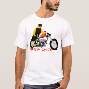 BIKER CHICK sitzt auf ihrem Motorrad T-Shirt