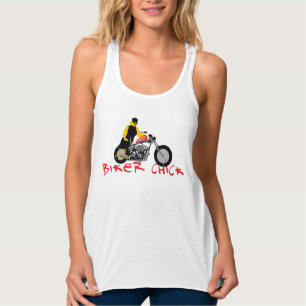BIKER CHICK sitzt auf ihrem Motorrad Tank Top