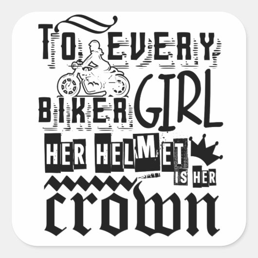 Biker Chick Sticker (Vorderseite)