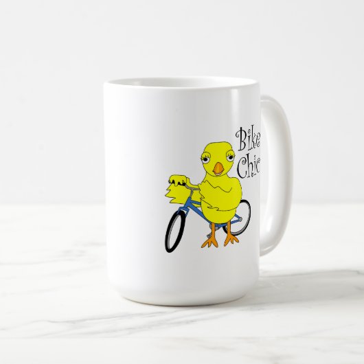 Biker Chick Text Kaffeetasse (VorderseiteRechts)