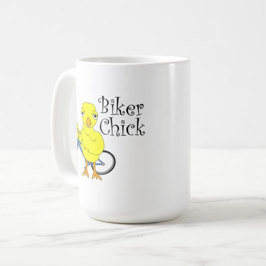 Biker Chick Text Kaffeetasse (Vorderseite Links)