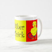 Biker Chick Text Kaffeetasse (VorderseiteRechts)