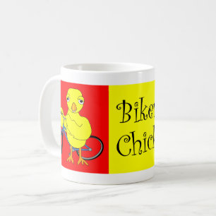 Biker Chick Text Kaffeetasse